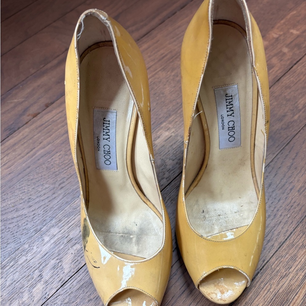 Jimmy Choo peep toe stilettos - Picture 7 of 9